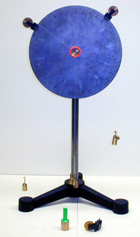 Vertical Force Table with Pulleys, masses, Mass Hangers (3), and String.