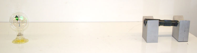 demo setup of radiometer and flashlight