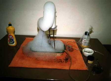 suds produced from oxygen liberation demo