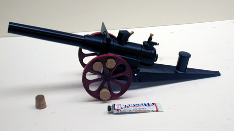 Carbide Cannon and tube of carbide ammo