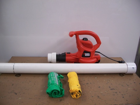 T-Shirt Cannon tube, blower, rolled t-shirts