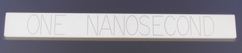 sign that reads One Nanosecond