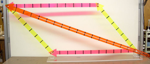 plastic strips showing vectors