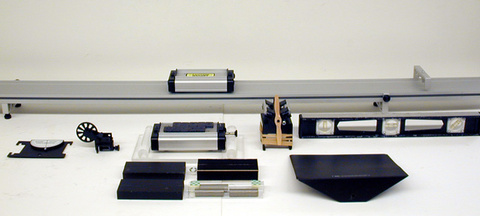 Pasco Dynamics carts and track, accessories