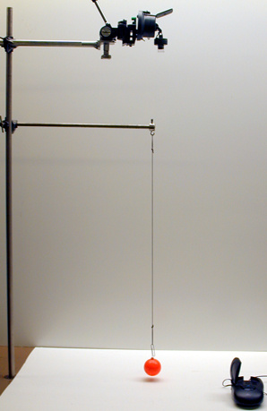 pendulum with wireless camera above