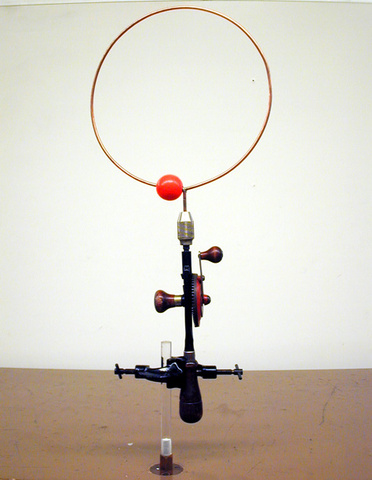 Ball on hoop chucked into hand drill