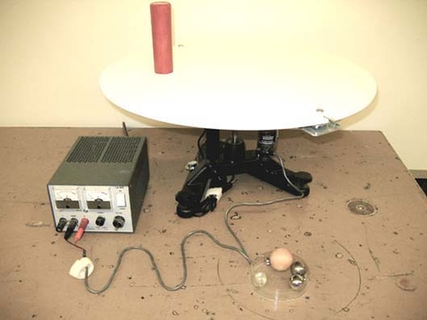 Power supply, rotating air table, air table plate, objects