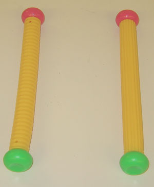 two swimming batons 