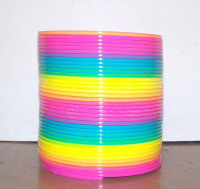 multi-colored slinky