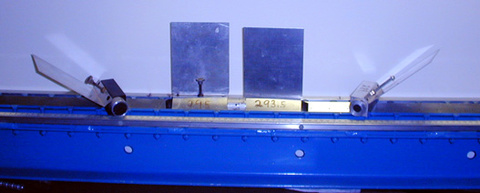 Air track with cars, metal plates