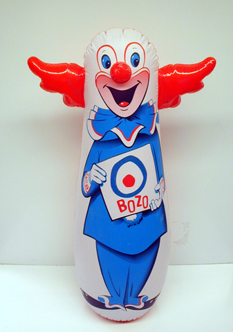 Bozo the Clown toy punching bag