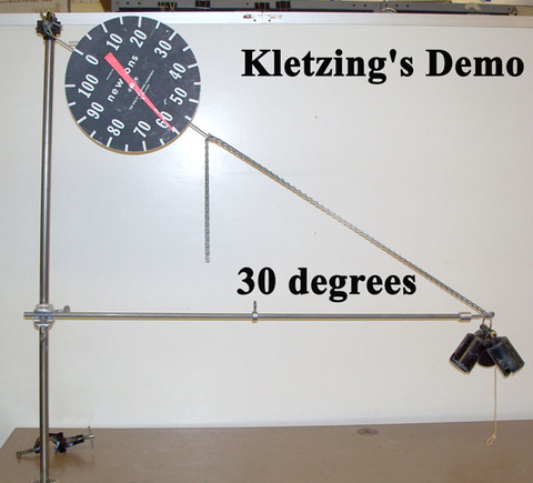 crane boom demo, showing 30 degrees 