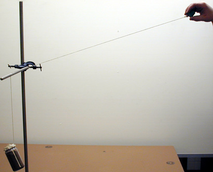 String with Sand filled bottle