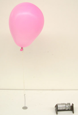 Balloon attached to string 