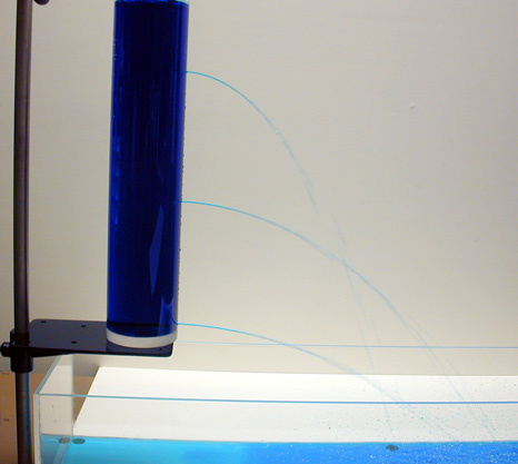 Plexiglas Column with Holes and Catch Basin 