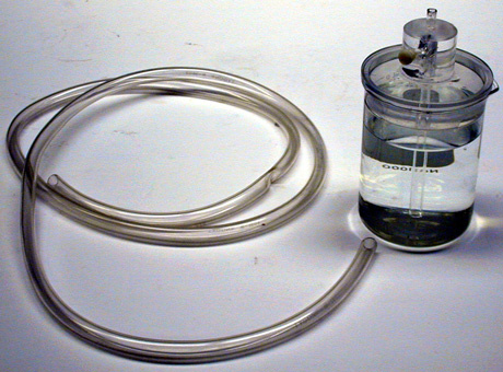 Beaker with Atomizer Attachment and Air Hose 