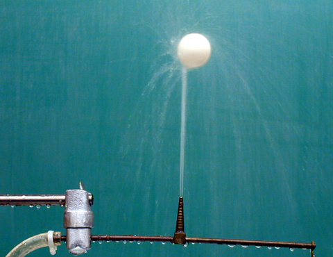 Ping Pong ball in the water stream 