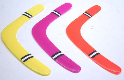Plastic Boomerangs