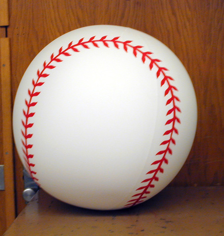 balloon with stitches of a baseball