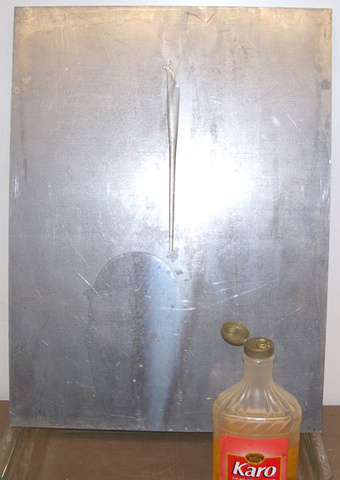 Flat Metal Plates and Syrup