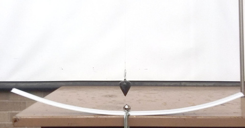 Curved Track, 1 meter Long Pendulum, 1 Inch Ball Bearings