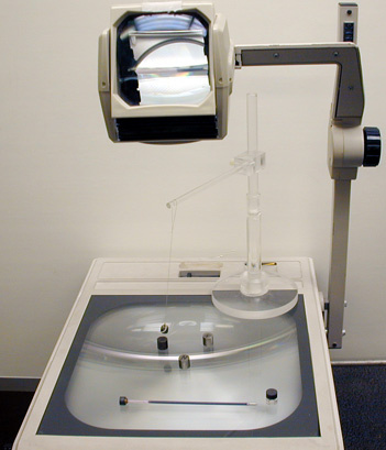 chaos pendulum, overhead projector