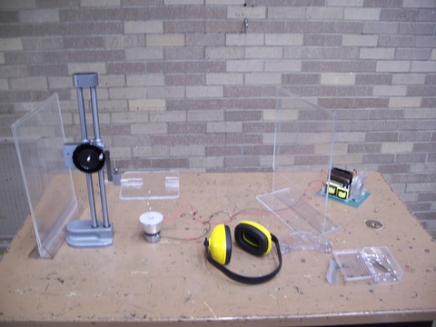 Set up for Ultrasonic Levitator demo