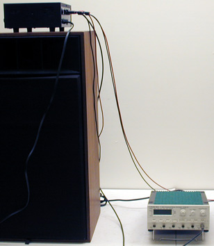 1 large speakers, amplifier, wave generator