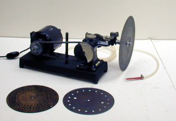 Savart wheel w/holes, Motor-driven rotator