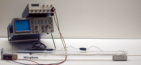Set up for Standing Waves in a Tube demo