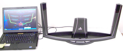 Beamz Player unit, laptop, Beamz Player software