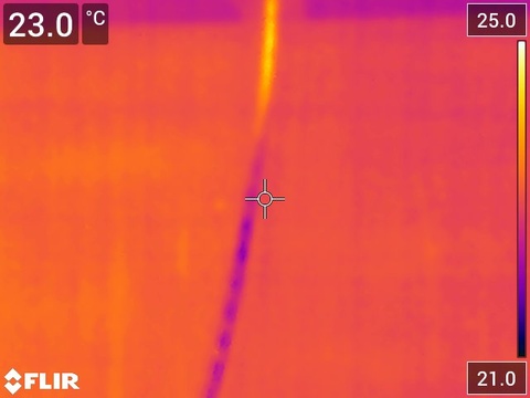 IR Camera Image of Iron Rod