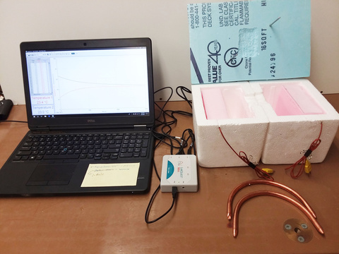Heat Transfer Apparatus with Aluminum Bars and Styrofoam Containers