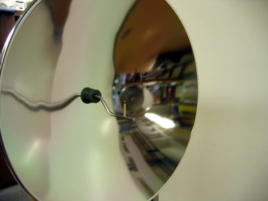 Parabolic mirror with match holder assembly