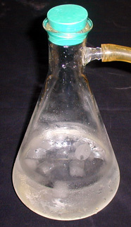 Flask, Flask Stopping, Ice, and Water 