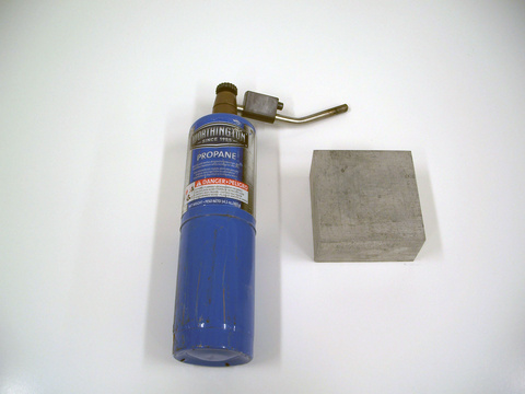 Propane Torch and Large Aluminum Block