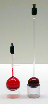 Flask with stopper & capillary