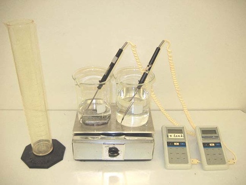 Beakers and Digital Thermometers 