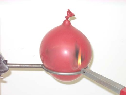 Water Balloon on fire 