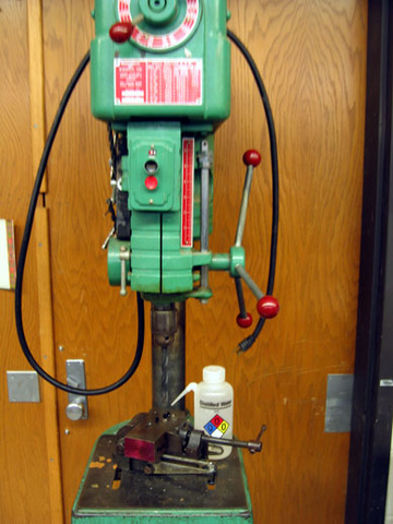 Drill Press, Iron, and Water 