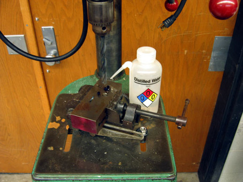 Drill Press, Iron, and Water 