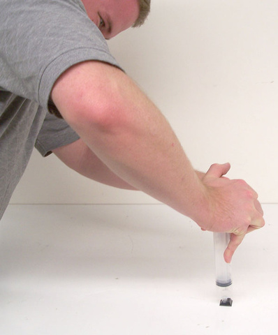  60 cc syringe, rubber feet cushions.