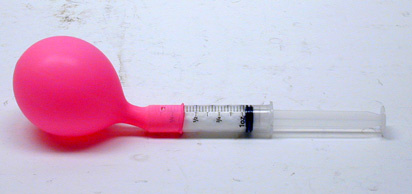  Small Balloon (7 inch), Dry Ice, Modified Syringe