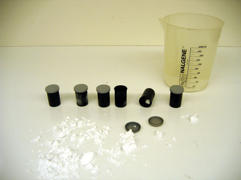 Film Canister, Dry ice, and beaker