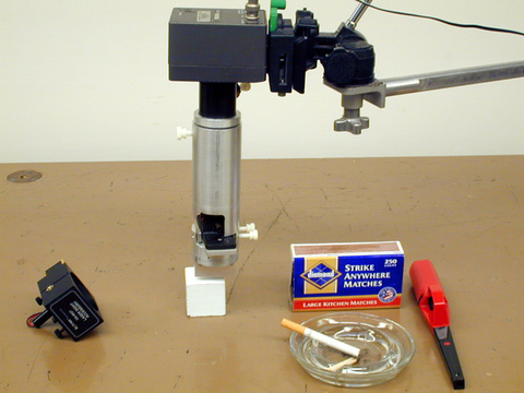 Microscope, Slide, Matches, Lighter