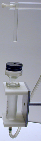 Rubber hose with glass tube at one end