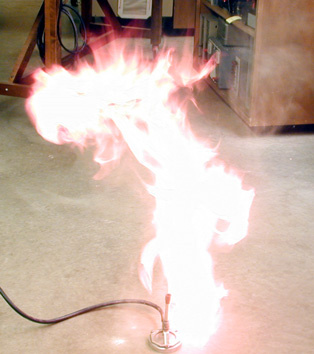 Cornstarch flamethrower