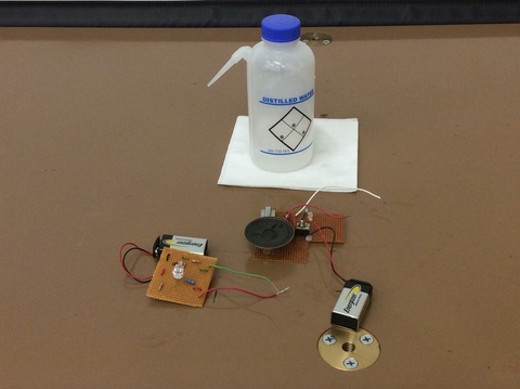 Water and Small electronic circuit