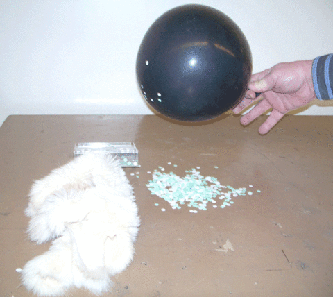 paper punches and balloon