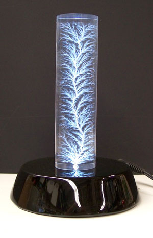 Lichtenberg figure with lighted base